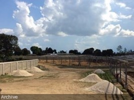 Haiti - Economy : Progress of the construction of the public market of Pignon