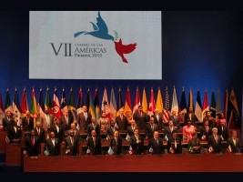Haiti - Politic : Michel Martelly in Panama for a Summit of the Americas historic...
