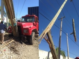 Haiti - EDH NOTICE: Two trucks damaged a 69,000-volt power line