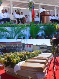 Haiti - Politics : Moïse to the collective funeral of the victims of the Gonaïves accident
