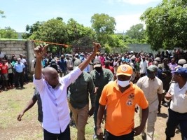Haiti - Aquin : Announcements of President Jovenel Moïse
