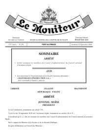 Haiti - Justice : Victory of the Federation of Haitian Bars over the Executive