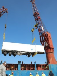 Haiti - Politic : The two 60 Mw gas turbines of General Electric have arrived