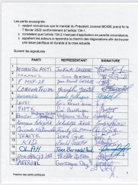 Haiti - Politic : 16 political parties for an end of the President's mandate on February 7, 2022
