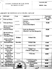 Haiti - FLASH : All the new public transport fares in Haiti