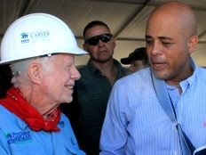 Haiti - Reconstruction : Martelly - Carter at the Village of Santo, Léogâne