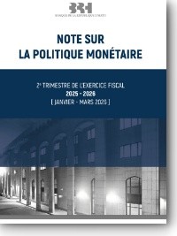 Haïti - Économie : Note sur la politique monétaire, BRH 2e trimestre fiscal 2025-2026