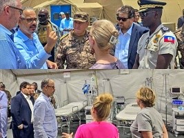 Strategic visit of the haitian PM to the base of the Gang Supression Force