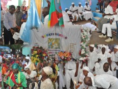 Haiti - Culture : The Minister of Culture, celebrates the kings in the «Lakou Soukri»