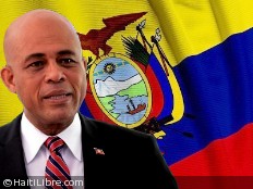 Haiti - Diplomacy : Martelly in Ecuador for the swearing in of Rafael Correa