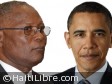 Haiti - Politic : Privert exchange words with Obama