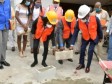 Haiti - Reconstruction : Laying of the first stone of the construction sites of the lycées Marie Jeanne and the Cent Cinquantenaire
